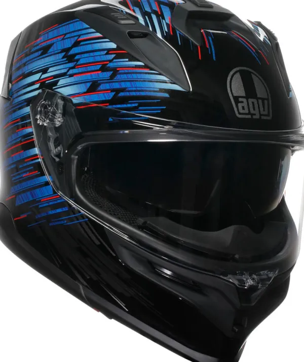 AGV Integraalhelmen|Helmen Met Zonnevizier-K7 Geniy att Back/Bue/Grey