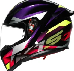 AGV Integraalhelmen|Race Helmen-K1 Fatap Back/Purpe/Pink