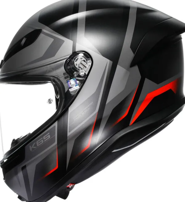 AGV Integraalhelmen|Race Helmen-K6 Karve att Back/Grey/Red