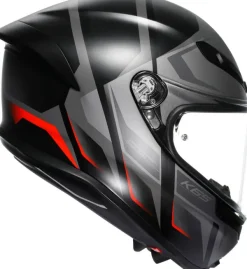 AGV Integraalhelmen|Race Helmen-K6 Karve att Back/Grey/Red