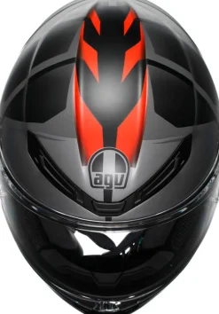 AGV Integraalhelmen|Race Helmen-K6 Karve att Back/Grey/Red