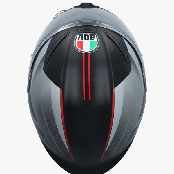 AGV Integraalhelmen|Race Helmen-K1 ap att Back/Grey/Red 034