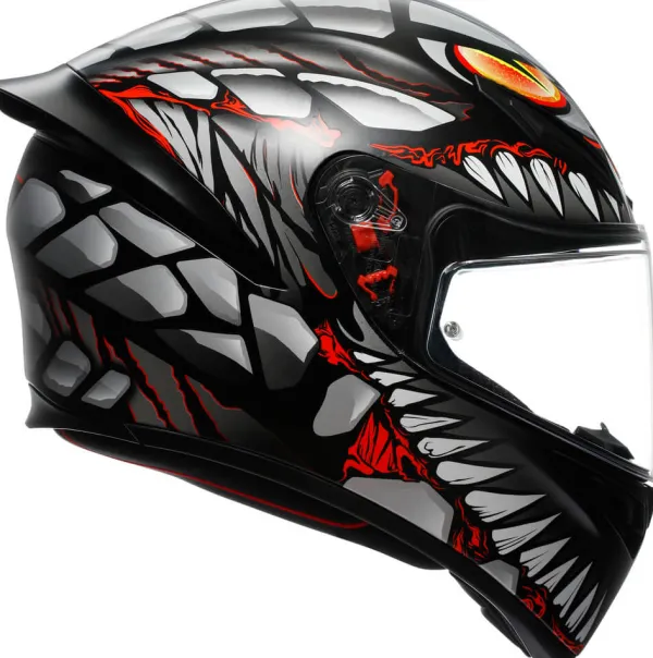 AGV Integraalhelmen|Race Helmen-K1 yzard att Back/Grey/Red