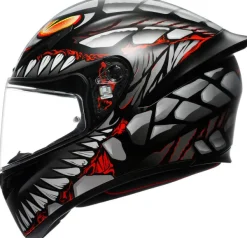 AGV Integraalhelmen|Race Helmen-K1 yzard att Back/Grey/Red