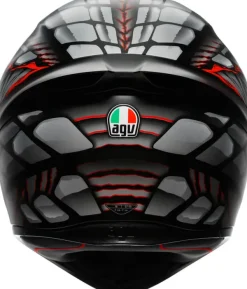 AGV Integraalhelmen|Race Helmen-K1 yzard att Back/Grey/Red