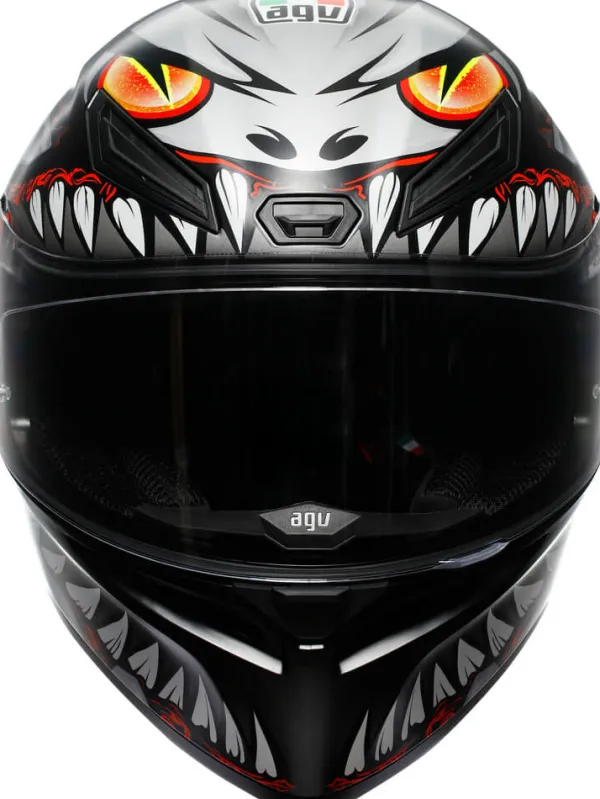 AGV Integraalhelmen|Race Helmen-K1 yzard att Back/Grey/Red