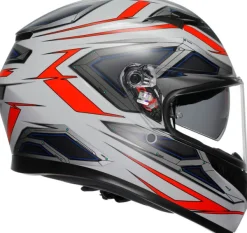 AGV Integraalhelmen|Helmen Met Zonnevizier-K3 2023 pace att White/Red Fuo