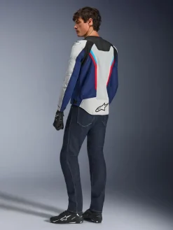 Alpinestars Motorjassen-At V3 Air otorja iver/Deep Bue/Bright Red