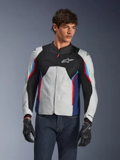 Alpinestars Motorjassen-At V3 Air otorja iver/Deep Bue/Bright Red
