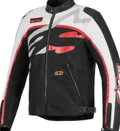 Alpinestars Motorjassen-Axton otorja Back/Off White/Bright Red