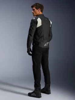 Alpinestars Motorjassen-Dusk Airflow Leather Motorjas Black White 12