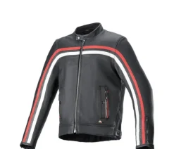 Alpinestars Motorjassen-Dyno eather otorja Back Ruby Red Ecru 1316