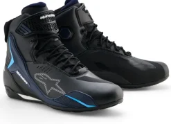 Heren Alpinestars Heren Motorschoenen-Faster-4 Drystar Shoes Black Night Navy Cyan 1571