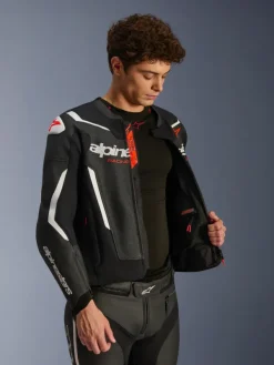 Alpinestars Motorjassen-Gp Force V2 Leather Airflow Motorjas Black White 12
