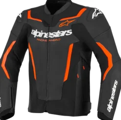 Alpinestars Motorjassen-Gp Force V2 Leather Motorjas Black Red Fluo 1030