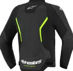 Alpinestars Motorjassen-Gp Force V2 Leather Airflow Motorjas Black Yellow Fluo 155