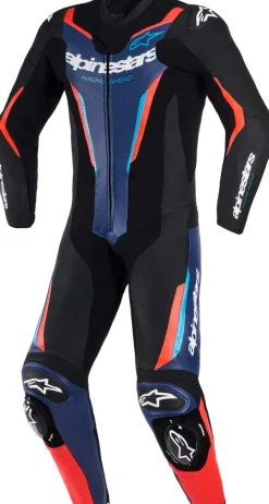 Alpinestars Motorpakken-Gp Force V2 Leather Suit 1 Pc Black/Blue/Red Fluo