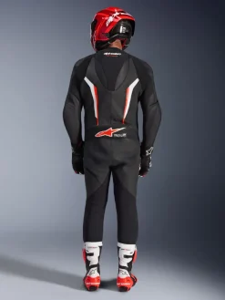 Alpinestars Motorpakken-Gp Force V2 Leather Suit 1 Pc Black/White/Red Fluo