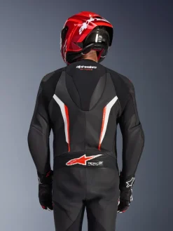 Alpinestars Motorpakken-Gp Force V2 Leather Suit 1 Pc Black/White/Red Fluo