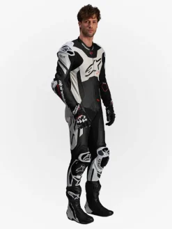 Alpinestars Motorpakken-GP Plus V4 Sprint 1Pc Leather Suit Black White Red Fluo 1231