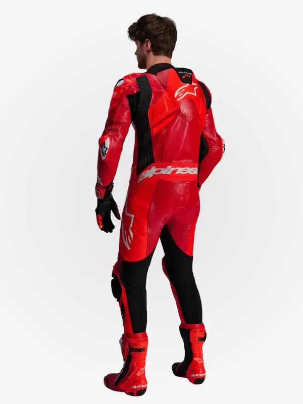 Alpinestars Motorpakken-GP Plus V4 Sprint 1Pc Leather Suit Red Fluo Mid Red White 3087