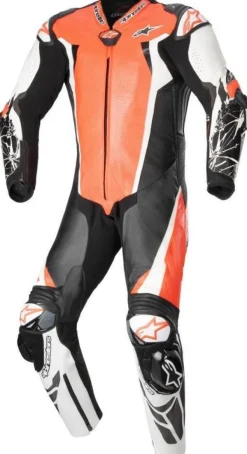 Alpinestars Motorpakken-Racing Absolute V2 1 Pc Leather Suit Red Fluo White Black 3022