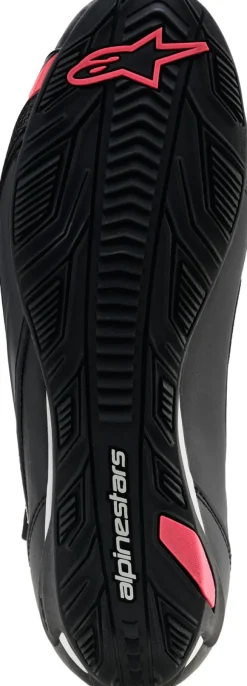 Heren Alpinestars Heren Motorschoenen-Stella Faster-4 Drystar Sneaker Black/Gray/Coral Fluo