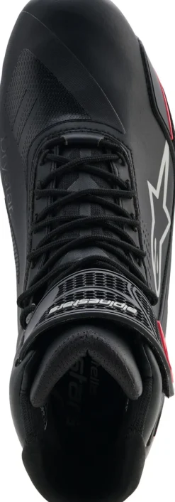 Heren Alpinestars Heren Motorschoenen-Stella Faster-4 Drystar Sneaker Black/Gray/Coral Fluo