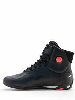 Heren Alpinestars Heren Motorschoenen-Stella Faster-4 Drystar Sneaker Black/Gray/Coral Fluo
