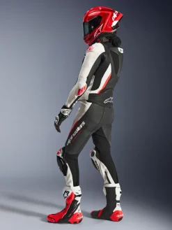 Alpinestars Motorpakken-Stella Gp-R7 2Pc Leather Suit Racepak Black/White/Red Fluo