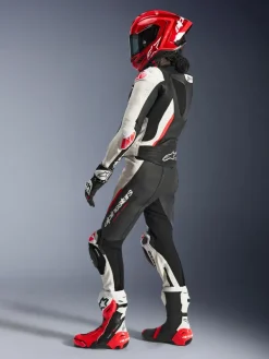 Alpinestars Motorpakken-Stella Gp-R7 2Pc Leather Suit Racepak Black/White/Red Fluo