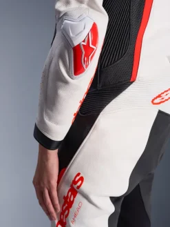 Alpinestars Motorpakken-Stella Gp-R7 1Pc Leather Suit Racepak White/Black/Red Fluo