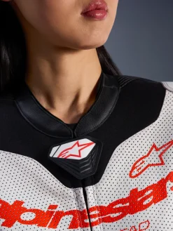 Alpinestars Motorpakken-Stella Gp-R7 1Pc Leather Suit Racepak White/Black/Red Fluo
