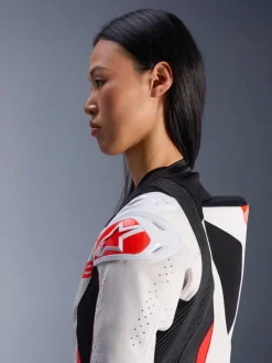 Alpinestars Motorpakken-Stella Gp-R7 1Pc Leather Suit Racepak White/Black/Red Fluo