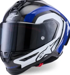 Alpinestars Integraalhelmen-upertech R10 Ariu Back White Bue Goy