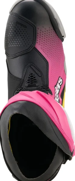 Heren Alpinestars Heren Motorlaarzen|Race Motorlaarzen-Supertech R Boots Black/Magenta/White/Yellow