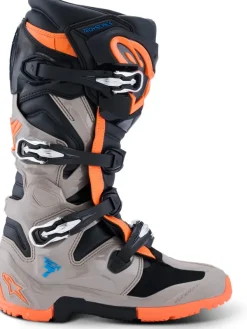 Heren Alpinestars Heren Motorlaarzen|Adventure Motorlaarzen-Tech 7 Enduro Black/Warm Gray/Orange Fluo