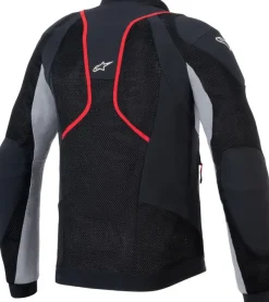 Alpinestars Motorjassen-Troop-Air Pro otorja Back Ah Gray Bright Red 1087