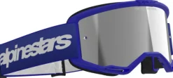Alpinestars Crossbrillen-Vision 3 Wordmark Goggle Blue/Mirror Silver