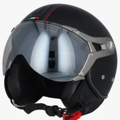 DAMES Beon Vespa Helmen|Jethelmen-Deign-B uxe atzwart