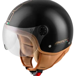 DAMES Beon Vespa Helmen|Jethelmen-Deign uxe zwart