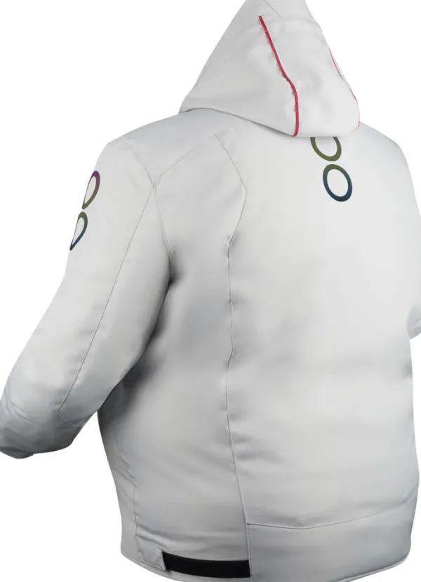 Bering Motorjassen-Warwick KS Motorjas Light Grey/Red