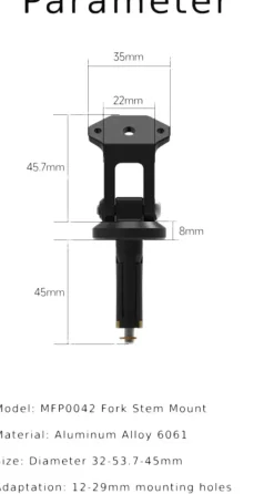 Chigee Technology Motor Accessoires-Bevestigingsbeugel balhoofd 12-32mm MFP0042