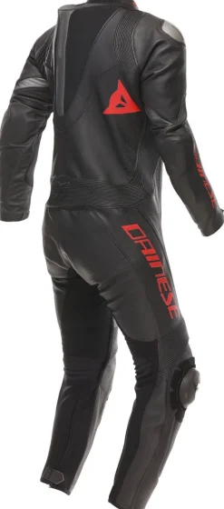 Dainese Motorpakken-Demon Sprint Perf 1Pc Leather Suit Racepak Black/Black/Red-Lava