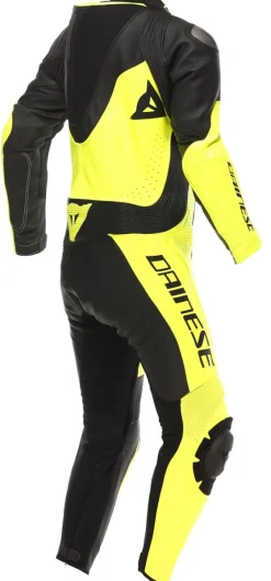 Dainese Motorpakken-Demon Sprint Perf 1Pc Leather Suit Racepak Black/Yellow-Fluo/Yellow-Fluo