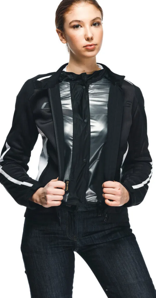 Dainese Motorjassen-Hydraflux 2 Air D-Dry Lady Motorjas Black/Black/White 9