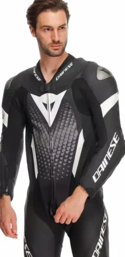Dainese Motorpakken-Laguna Seca 6 1Pc Suit Perforated Black/White/Anthracite F13
