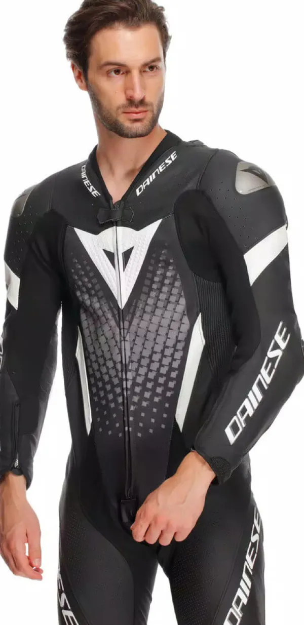 Dainese Motorpakken-Laguna Seca 6 1Pc Suit Perforated Black/White/Anthracite F13