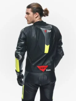 Dainese Motorpakken-Misano 3 Perforated D-Air 1Pc Leather Suit Black/Anthracite/Fluo-Yellow