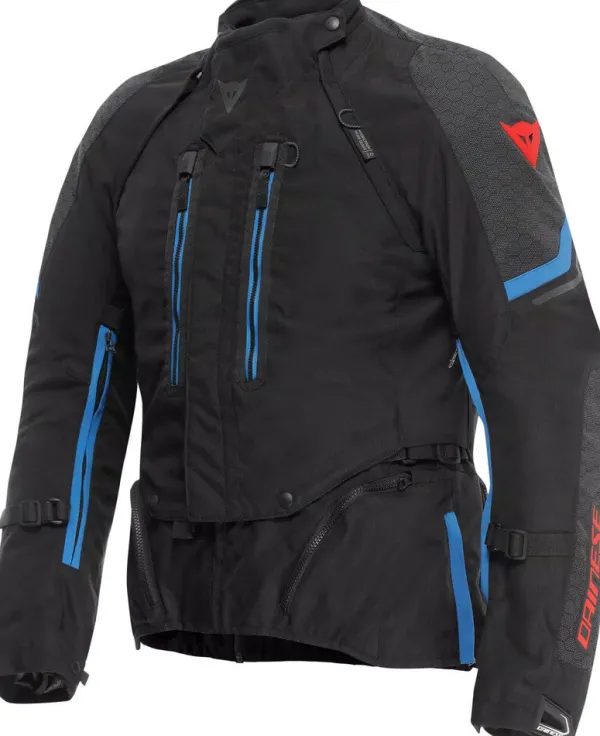 Dainese Motorjassen-Super Adventure D-Dry Absoluteshell Motorjas Black/Black/Blue D01